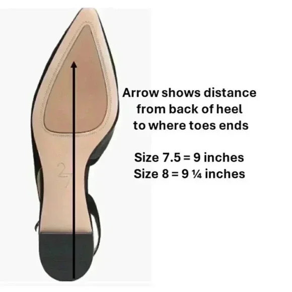 NATURALIZER 27 Edit 7-7.5 & 7.5-8 'Makenna' Sling Back Pointed Toe D'Orsay Flats - Picture 8 of 15